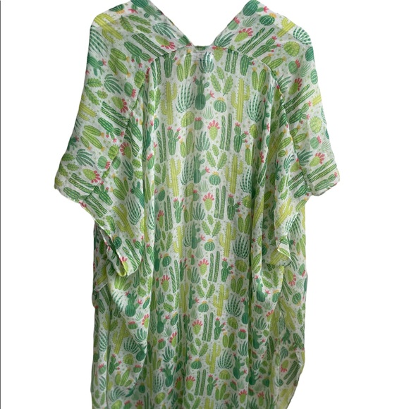 Swim beach sheer long coverup cactus desert one size - Picture 2 of 7